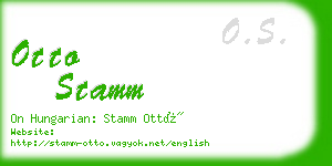 otto stamm business card